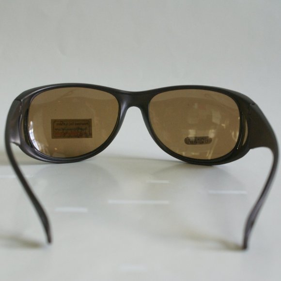 NWT Vintage 90's PC Large Oval Cover Polarized Sunglasses (M.Brown) - Picture 4 of 5